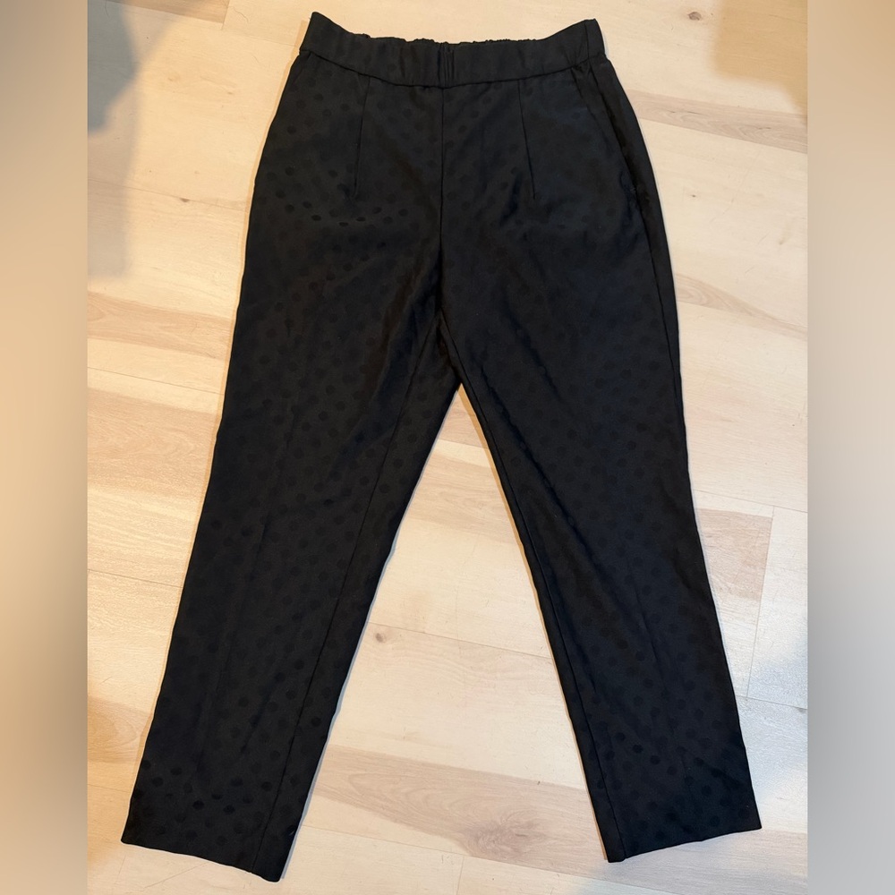 Ann Taylor Black Women’s Size Small Dress Pants with Subtle Dot Texture